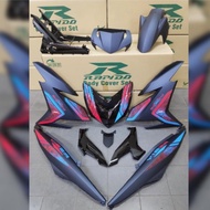 [READY STOCK] COVERSET/BODYSET YAMAHA Y15/Y15ZR V1/V2 DOXOU-150 (40) - MATT BLUE (STICKER TANAM)
