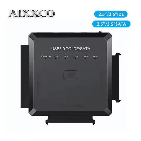 AIXXCO USB 3.0 2.0 SATA to IDE Sata 3 Cable Converter Adapter for 2.5' 3.5' HDD SSD Hard Disk Drive 