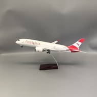 47cm Model Airplane B787 Resin Airplane Model with Wheel Landing Rack Home Decoration