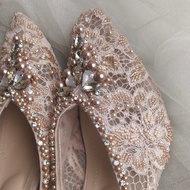 Adity Shoes Aphrodite V Wedding Shoes Uk 40 (Cream Brown) - Preloved