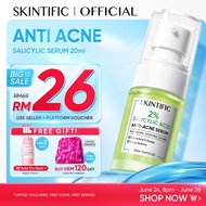 SKINTIFIC 2% Salicylic Acid Anti Acne Serum Acne Scars Dark Spots Skincare Brightening Niacinamide E