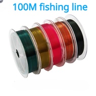 100M fishing line main line/sub line white/red imported nylon line platform fishing line anchor nylo