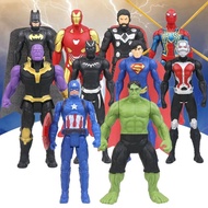 Movable Avengers Hulk Spider Captain America Iron Thanos Superman Full Set Doll Figure Toy Model