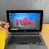 Laptop 2 in 1, Fujitsu FARQ12001, Tablet, Pen Original, Lengkap, Silver, Garansi