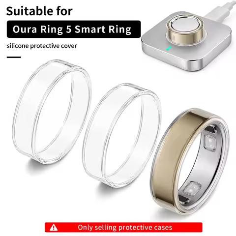 Silicone Elastic Ring Cover for Oura Ring 5 Outside Workout Shockproof Smart Ring Skin Case Scratch 