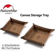 NATUREHIKE Canvas Storage Tray Box Foldable Organizer Outdoor Camping Travel Equipment Accessories G