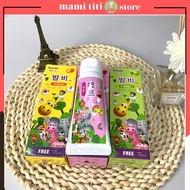 BAMBI KIDs Korean baby toothpaste Whitens, prevents cavities Toothpaste for Children Over 2 Years Ol