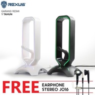 ขาตั้งหูฟัง Rexus Bungee J3 RGB พร้อมฮับ USB