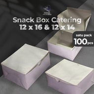 SNACK BOX CATERING - WHITE DUPLEX SNACK BOX - ALL SIZE EVENT SNACK BOX