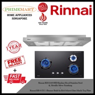 Rinnai RH-S269-SSR-T Slimline Hood + Rinnai RB-93TG 3 Burner Built-in Hob *BUNDLE DEAL - FREE DELIVERY