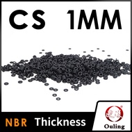 Ouling CS1mm Black NBR Nitrile Rubber O-Ring washer Sealing Ring
