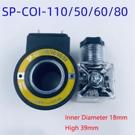 Solenoid Valve Coil SP-COU-24DC/80 SP-COU-12DC/80 Inner Diameter 18mm High 39mm SP-COU-24DC/80-12DC/