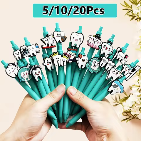 5/10/20 Pcs World Dental Day Ballpoint Pens Promoting Oral Health and Dental Care Writing Gift Stati