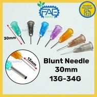 Glue Dispensing Needles Blunt needle 30mm 13G 14G 16G 17G 18G 19G 20G 21G 22G 23G 24G 25G 26G 27G 30