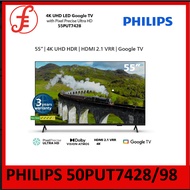 PHILIPS 4K UHD LED 50" Google TV | 50PUT7428/98 | Youtube | Netflix | meWatch | Google Assistant | Dolby Atmos &amp; Dobly V
