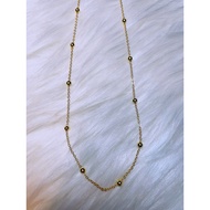 Gold plated 925 silver ball necklace