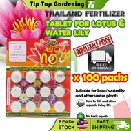 WHOLESALE 100 PACK THAILAND FERTILIZER FOR LOTUS &amp; WATER LILY ( 12 TABLETS ) BAJA TUMBUHAN AIR N-P-K 9-23-20