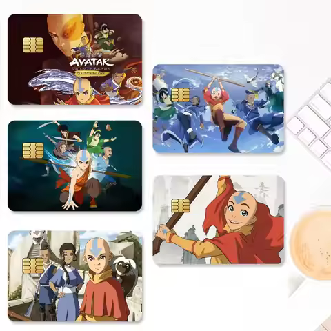 Cartoon A-Avatar L-Legend of K-Korra-S Credit Card Stickers Skin For Bank Bus Metro 4PCS Cover Film 