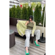 Black rouge Sister Jiangnan Homemade Little Goat Mohair Alpaca Wool Long Cardigan B102719JN