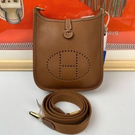 Hermes愛馬仕 Evelyne/伊芙琳 16 mini  金棕金扣