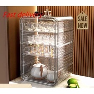 Anti-dust Cup Storage Rack Cup Holder Coffee Cup Mug Storage Box Water Cup Storage Rack Tea Set Tea 