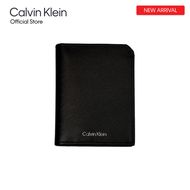 Calvin Klein กระเป๋าสตางค์ผู้ชาย Refined Plaque Compact Trifold รุ่น 40W0932 BAE - สีดำ