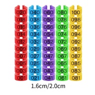[lzdjlmy3c7] Mixed Colors Chicken Identification Bands Numbered Poultry Foot Rings Clip Marker Tag f