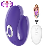 Wireless U-Shape Vibrator For Woman USB Rechargeable Dildo G Spot Clit Anal Stimulator Double VibratorsG-Spot