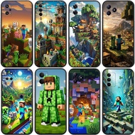 for Realme 8S 8i 9i 9 10 Pro Plus 12X Silicone Black Soft Case TPU Puzzle game Minecraft zz.2