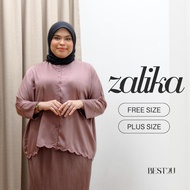 [BEST2U] ZALIKA SATIN LONG SLEEVE BLOUSE