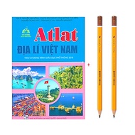 Sách - Atlat Địa Lí Việt Nam ( theo chương trình giáo dục phổ thông 2018 bán kèm 2 bút chì thiên lon