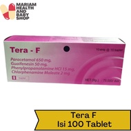 Tera F Box of 100 tablet - Flu Medicine | COLD COLD | Meriang
