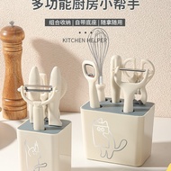 [Ready Stock Fast Shipping] [Ready Stock Fast Shipping] Cat Multifunctional Kitchen Gadget Set Stain