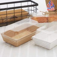 50 Hộp giấy chữ nhật E1685 đựng bánh ngọt - bánh mochi - hộp giấy kraft đựng bánh flan bông lan