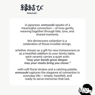 The Bowl Boy | Enmusubi 10PCS 2-4Pax Couple Tableware Set | Premium Japanese Blue Floral Ceramics | 