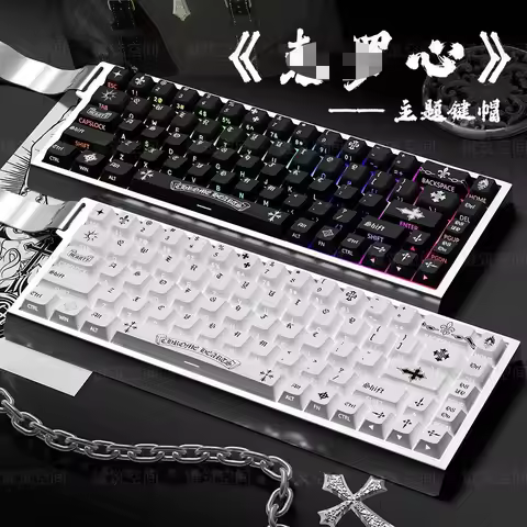 140 Keys Keycaps Side Engraved Light Cherry PBT High Value Custom Keycaps for Magnetic Axis Mechanic