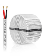 NAOEVO 16 Gauge Marine Wire Duplex Marine Grade Wire, 16 AWG Wire Stranded PVC Boat Electrical Wire,