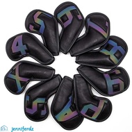 JENNIFERDZ Golf Iron Headcover 4-9,P,S,A,X Iron pole cover Sports Protector Case Golf Iron Covers Se