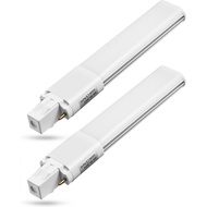 2-Pek Lampu LED GX23 PL 6W GX23d Tapak 2-Pin Pengganti Lampu CFL/Compact Fluorescent 13W 120V Tiub T