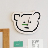 KOREA RMN 365 BEAR Wall Clock Low Noise Watch Cute Home Decoration Object Desk Clock