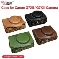 New Pu Leather Camera Case For Canon Powershot G7X Mark 2 G7X II G7X3 G7X2 G7XII Digital Camera Bag 