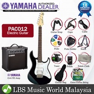 guitar ☼Yamaha PAC012 HSS Electric Guitar Tremolo Package with GA15II Electric Speaker Amplifier - Black (PAC-012 PAC 012)♖