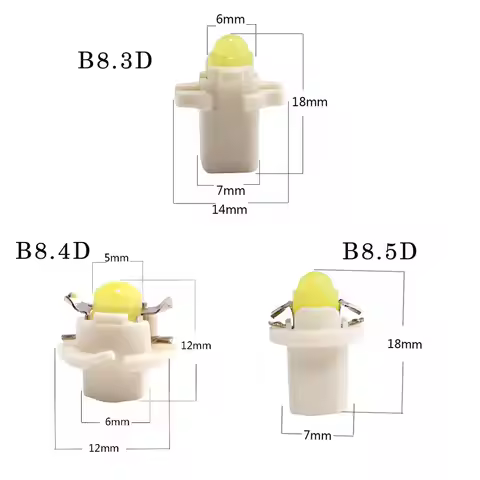 100PCS B8.3D B8.4D B8.5D 12V COB Led Bulb Car Motorcycles Interior Dashboard Reading Signal Indicato