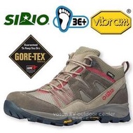 RV城市【日本 SIRIO】送》女 款防水3E寬楦中筒健行登山鞋 Gore-Tex 黃金大底 運動鞋 工作鞋_PF156