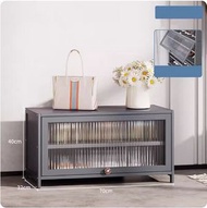 實木鞋櫃（【長虹翻門】3層-長70cm）（灰色）