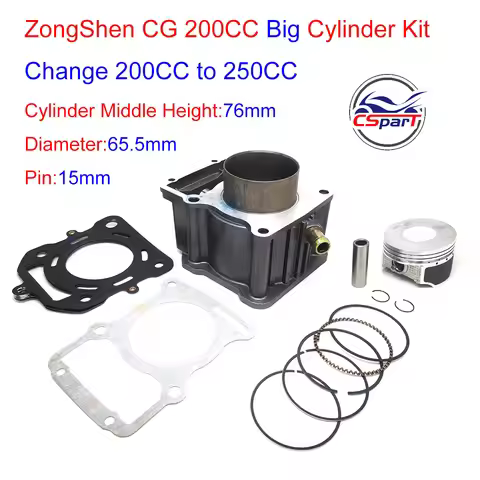 Racing 65.5mm Big Bore Kit Change Water 200CC to 250CC Zongshen Taotao Dirt Bike Pit ATVs Quad