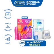 Durex Play 2in1 Vibrator &amp; Teaser Tip + Durex Invisible Extra Sensitive 10s