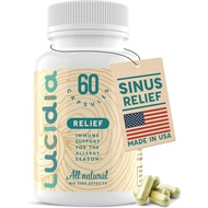 Lucidia Non-Drowsy Allergy and Hay Fever Support for Sinus Health with Quercetin NAC and Stinging Ne