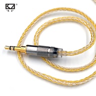 KZ Earones Cable 8 Core Gold Silver Mixed Plated Upgrade Cable Headset Wire For KZ ZSX ZSTX ZAX ASX AS16 DQ6 EDX ZS10 PR