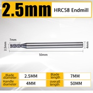 Carbide End Mill HRC58 Degree Flat Side End Milling Cutter For Mould Steel CNC Cutting Tools
